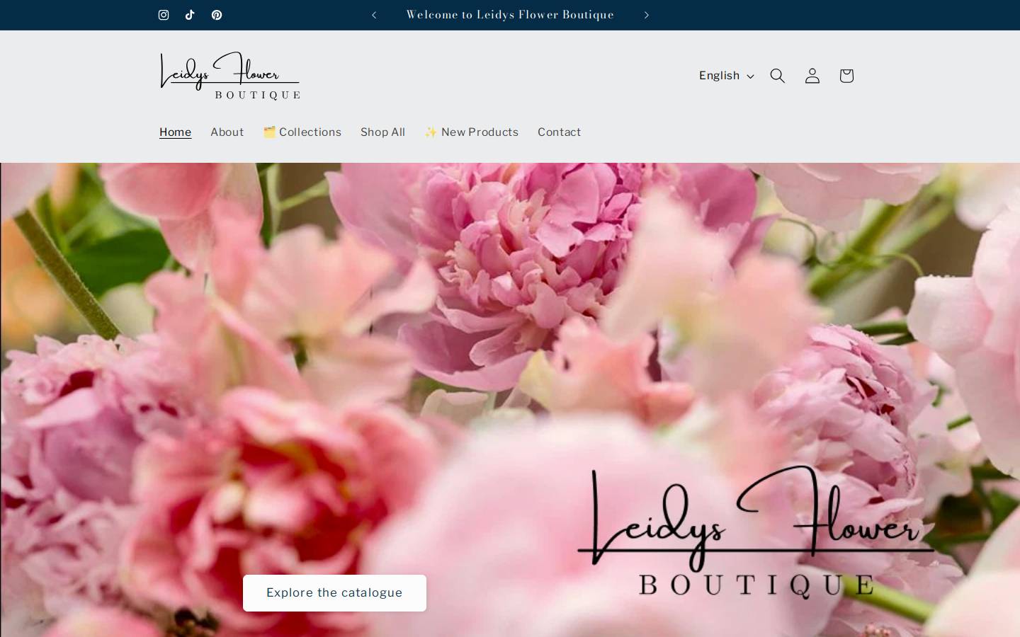 leidysflowerboutique.com homepage screenshot