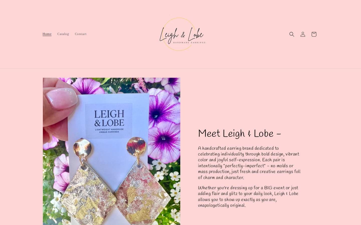 leighandlobe.com homepage screenshot