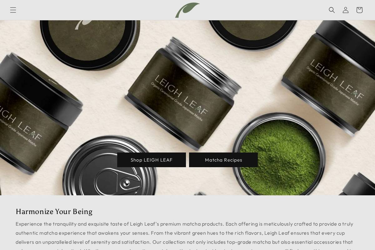 leighleaf.com homepage screenshot