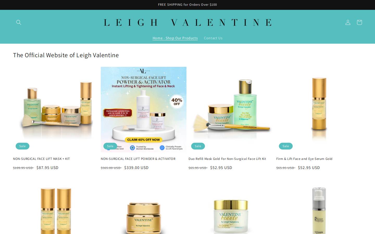 leighvalentine.com homepage screenshot