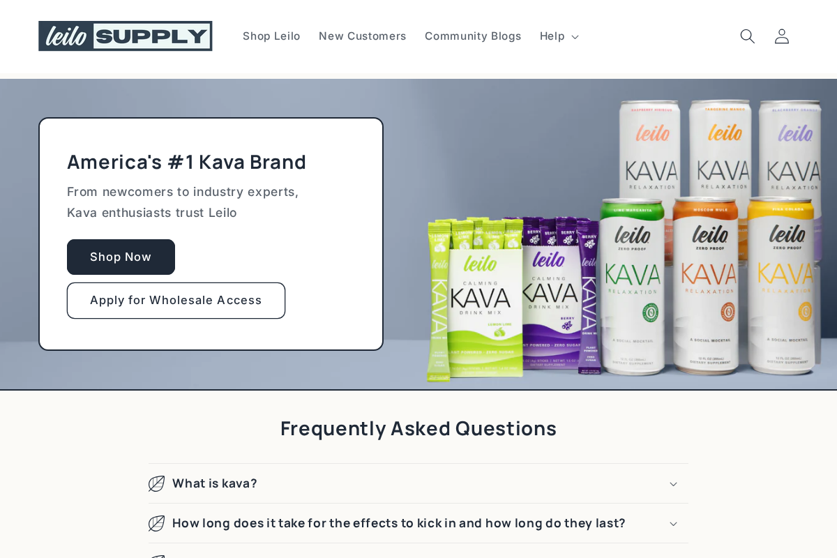 leilowholesale.com homepage screenshot