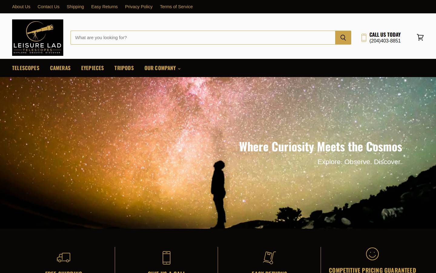 leisurelad.ca homepage screenshot