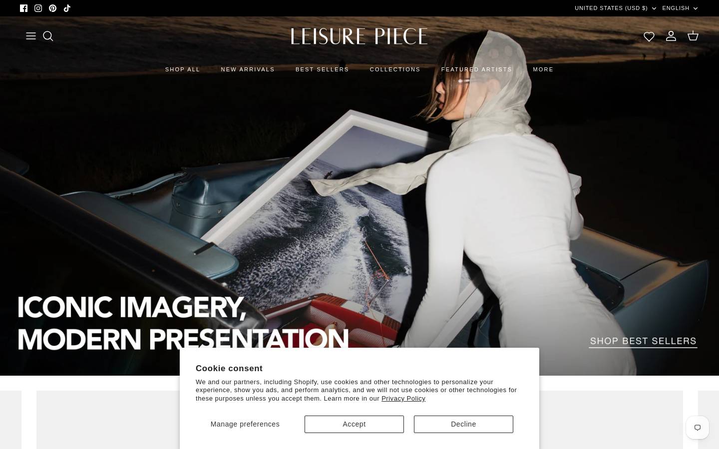 leisurepiece.com homepage screenshot
