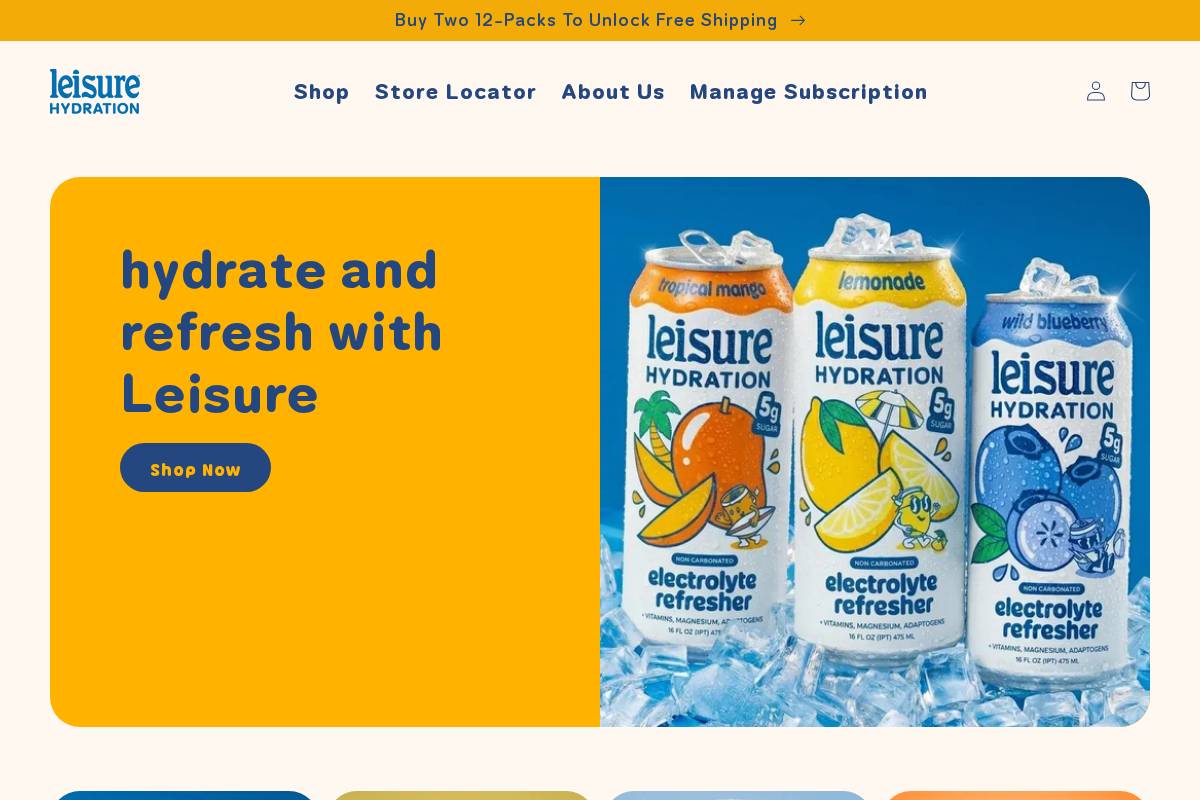 leisureproject.co homepage screenshot