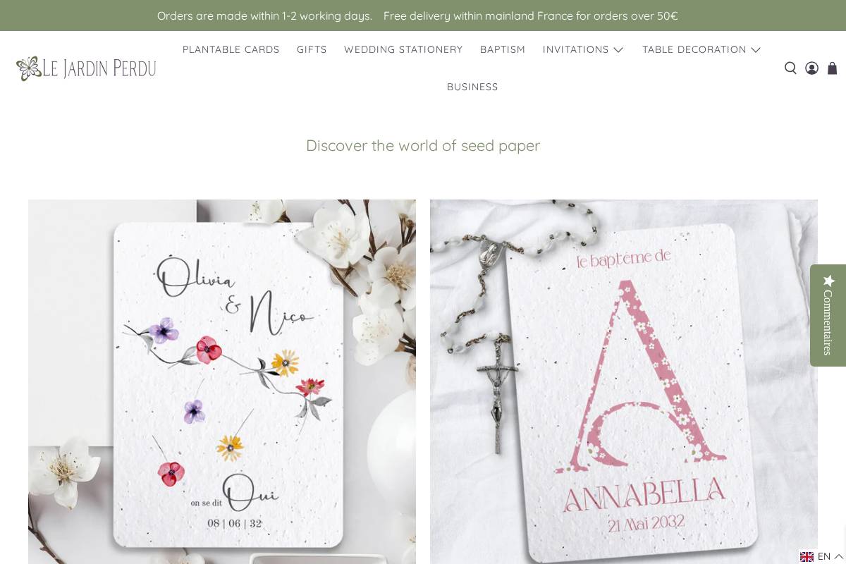 lejardinperdu.com homepage screenshot