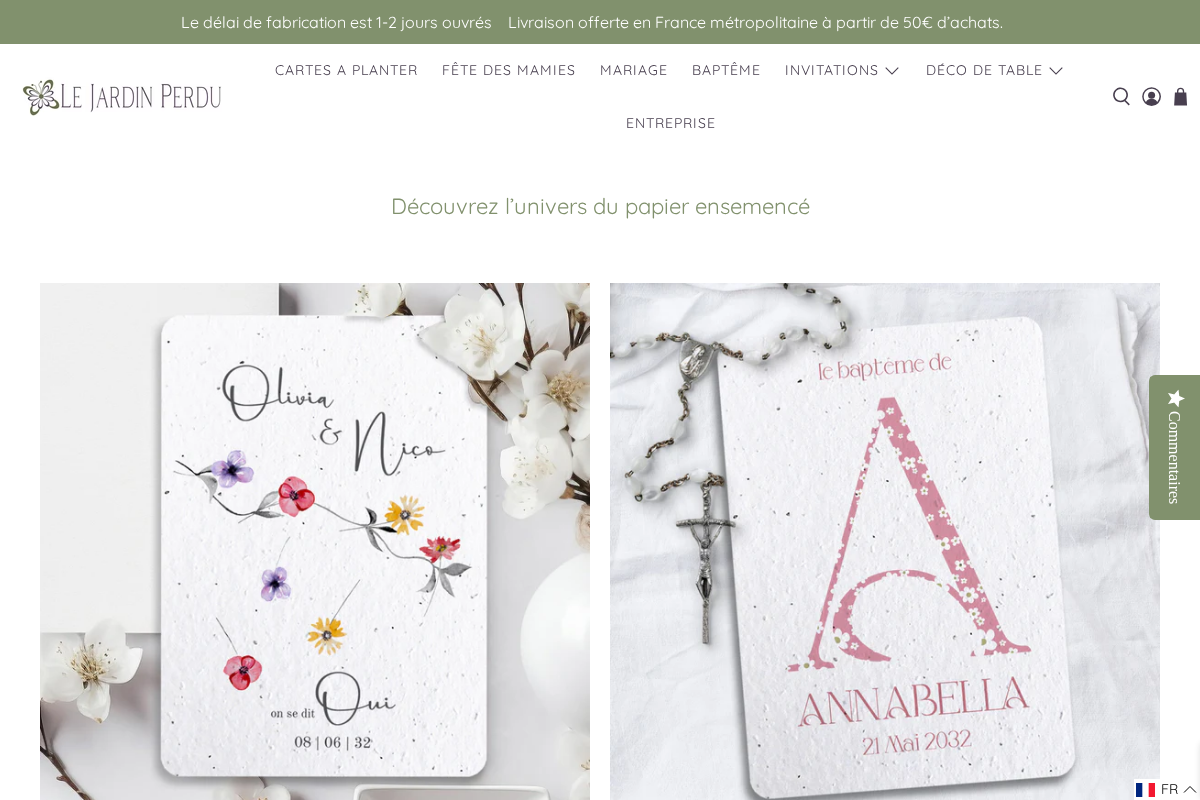 Le Jardin Perdu homepage screenshot