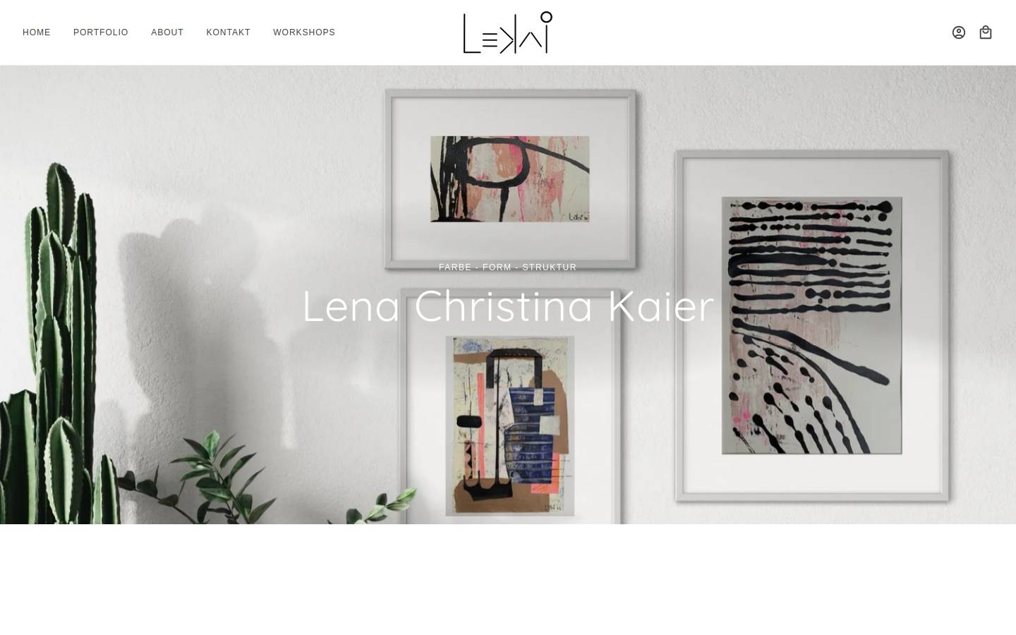 lekaiart.com homepage screenshot