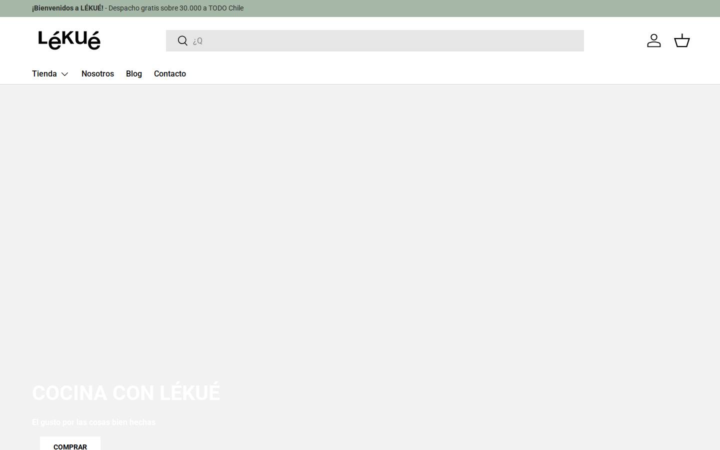 Lékué homepage screenshot