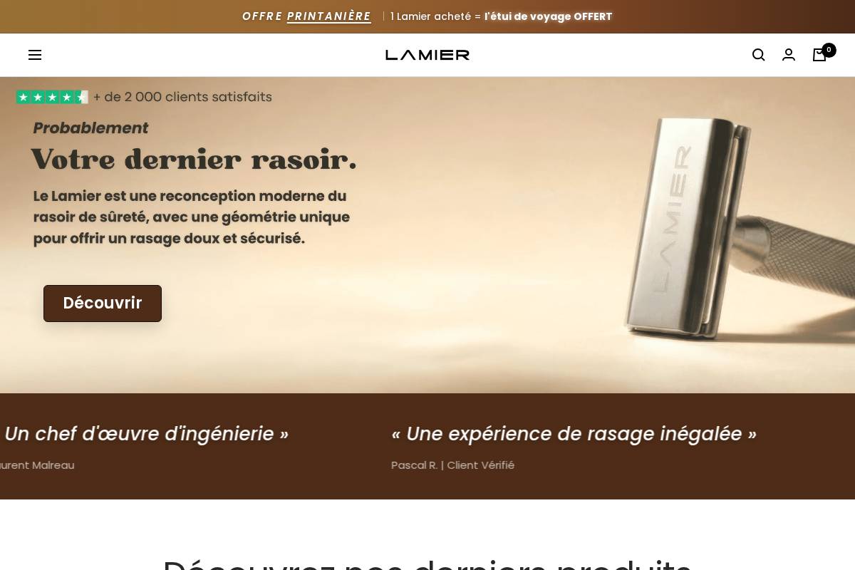 Lamier homepage screenshot