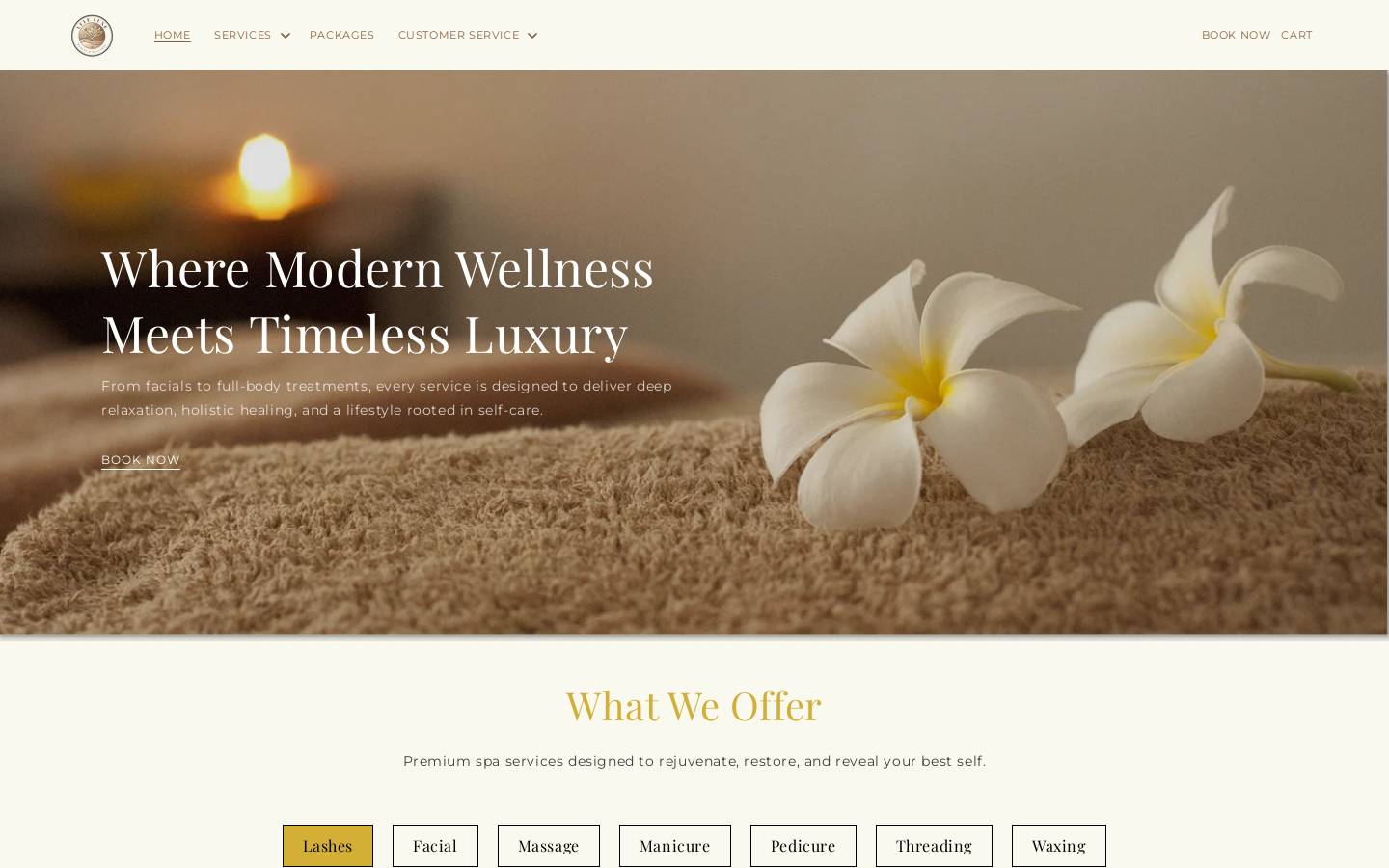 leleluxewellness.com homepage screenshot