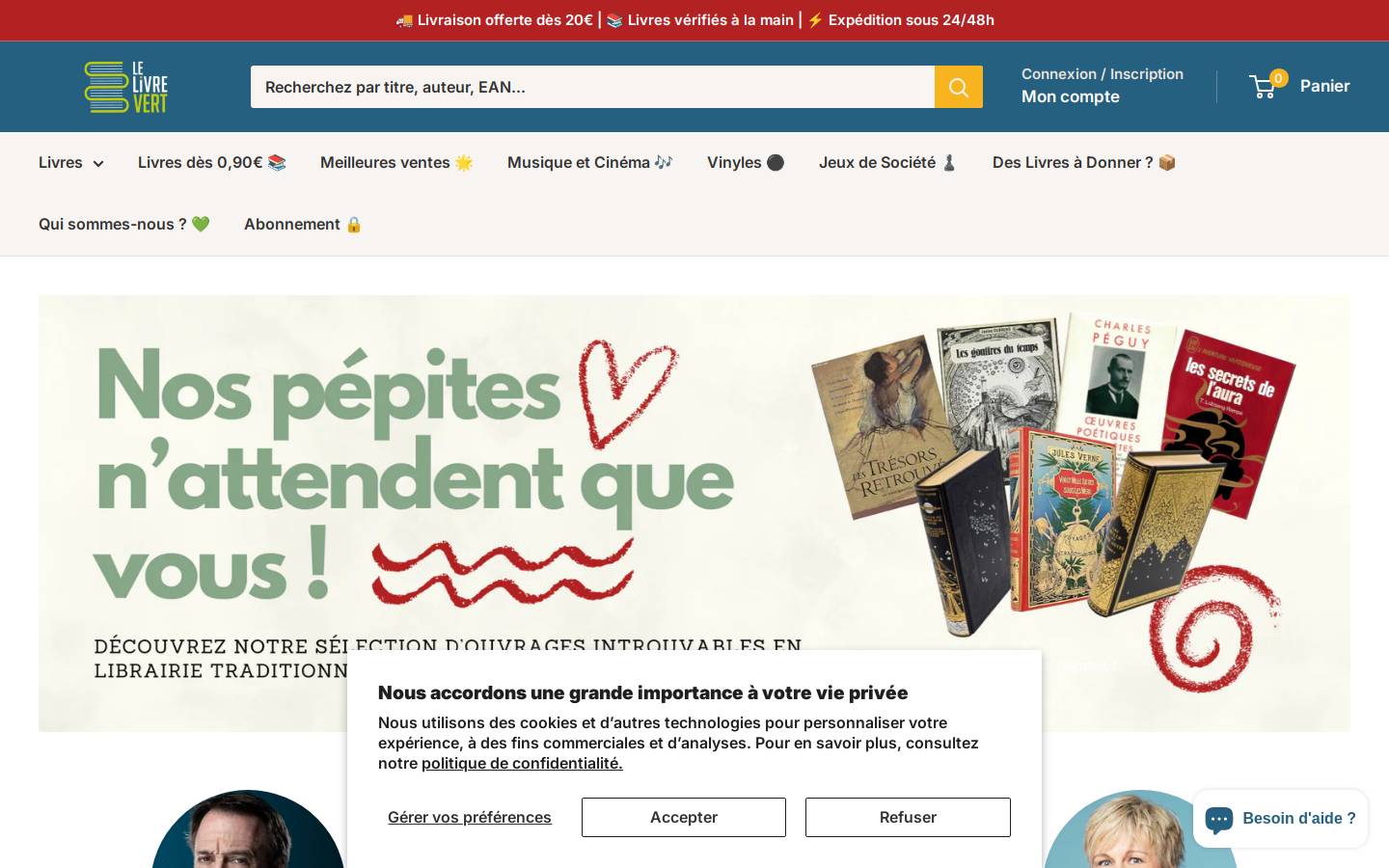lelivrevert.com homepage screenshot