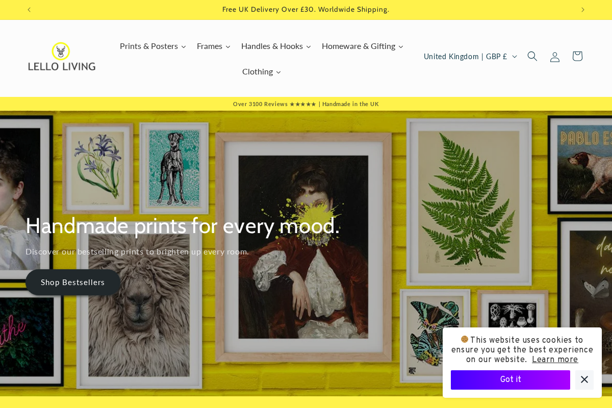 LelloLiving homepage screenshot