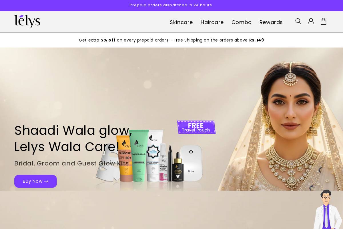 Lelys homepage screenshot