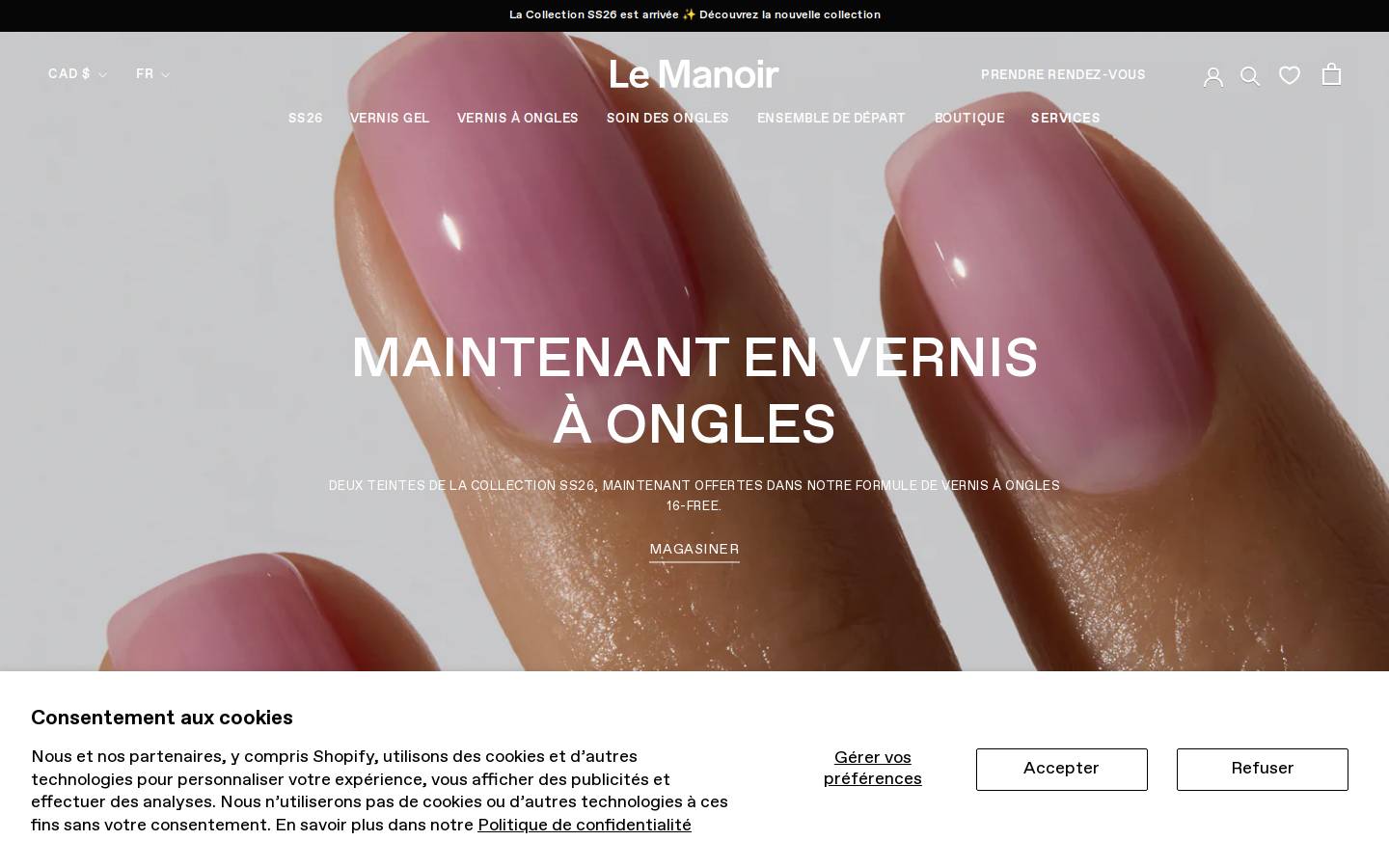 lemanoir.com homepage screenshot