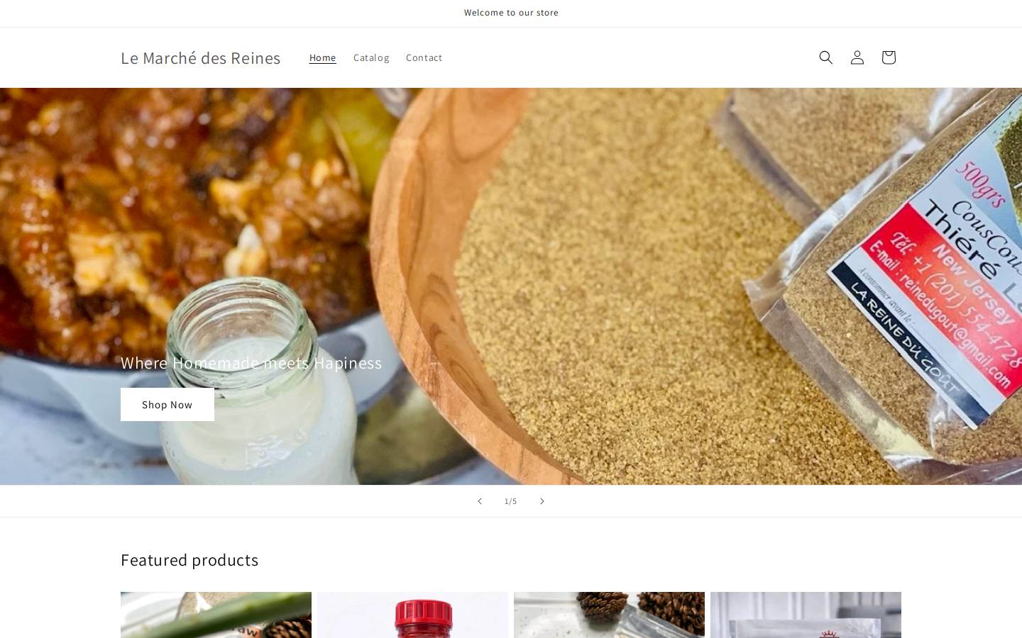 lemarchedesreines.com homepage screenshot
