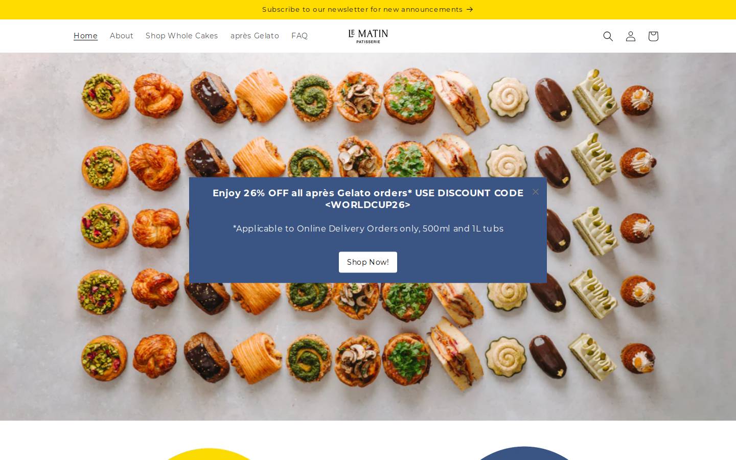 lematinpatisserie.com homepage screenshot