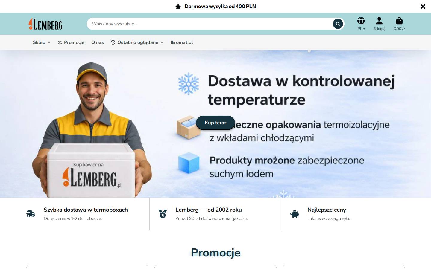 lemberg-kaviar.pl homepage screenshot