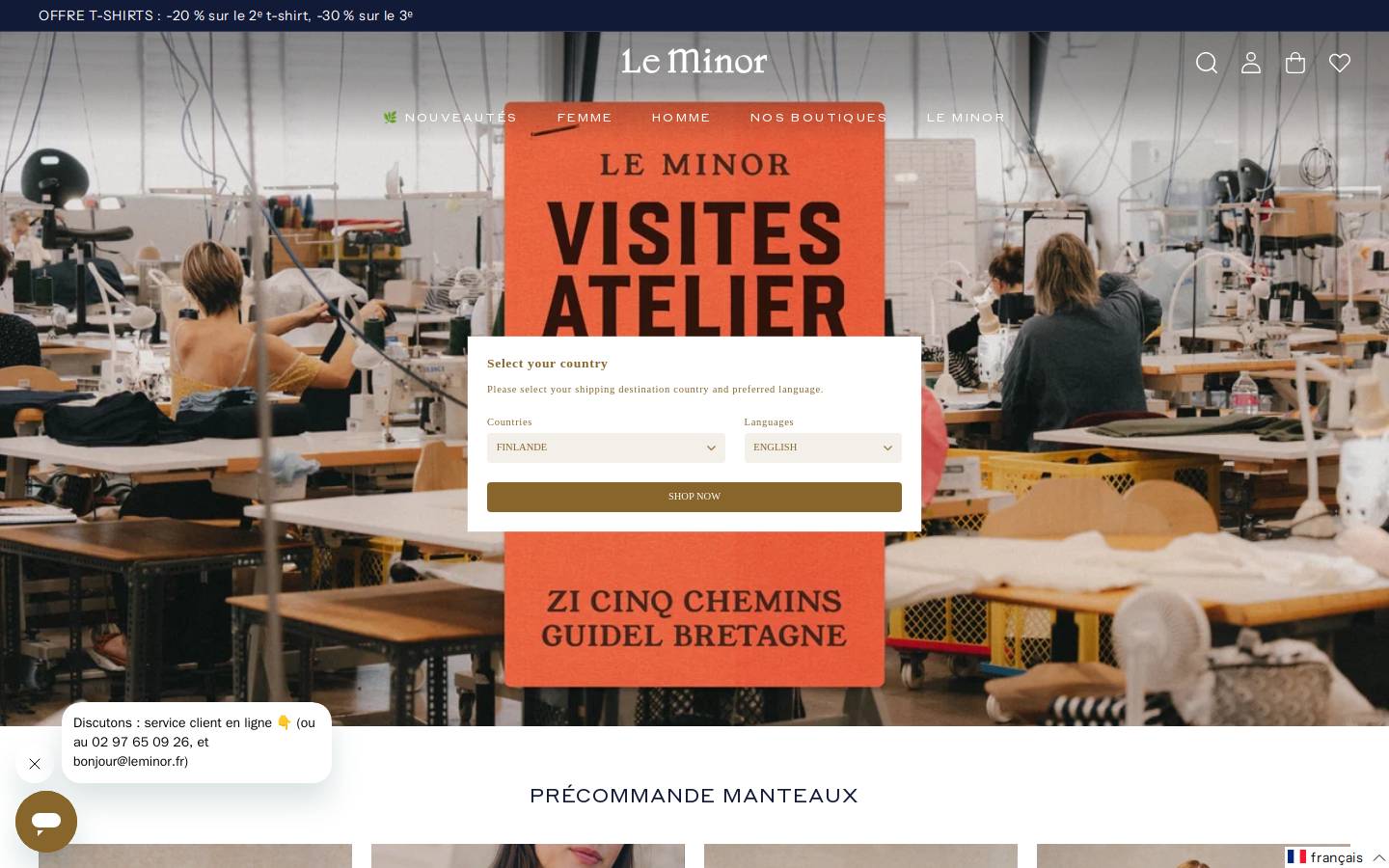 Le Minor homepage screenshot