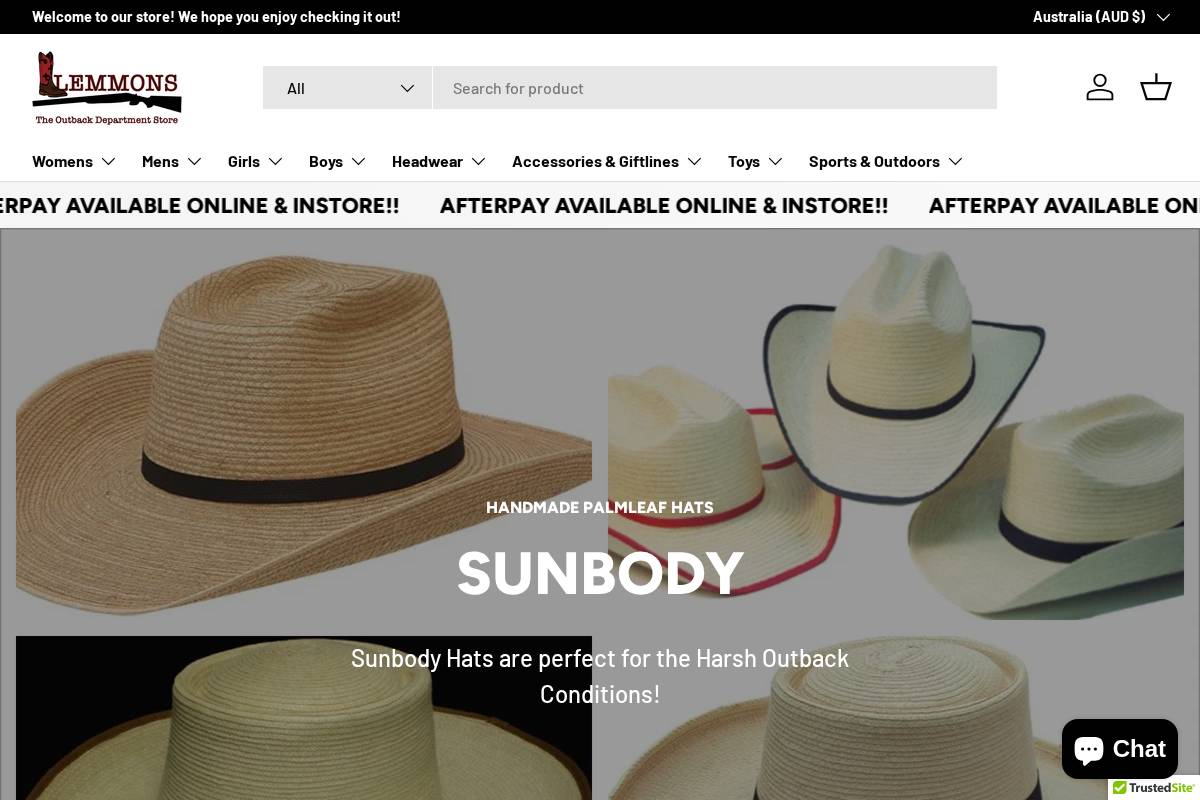 lemmonsstore.com.au homepage screenshot
