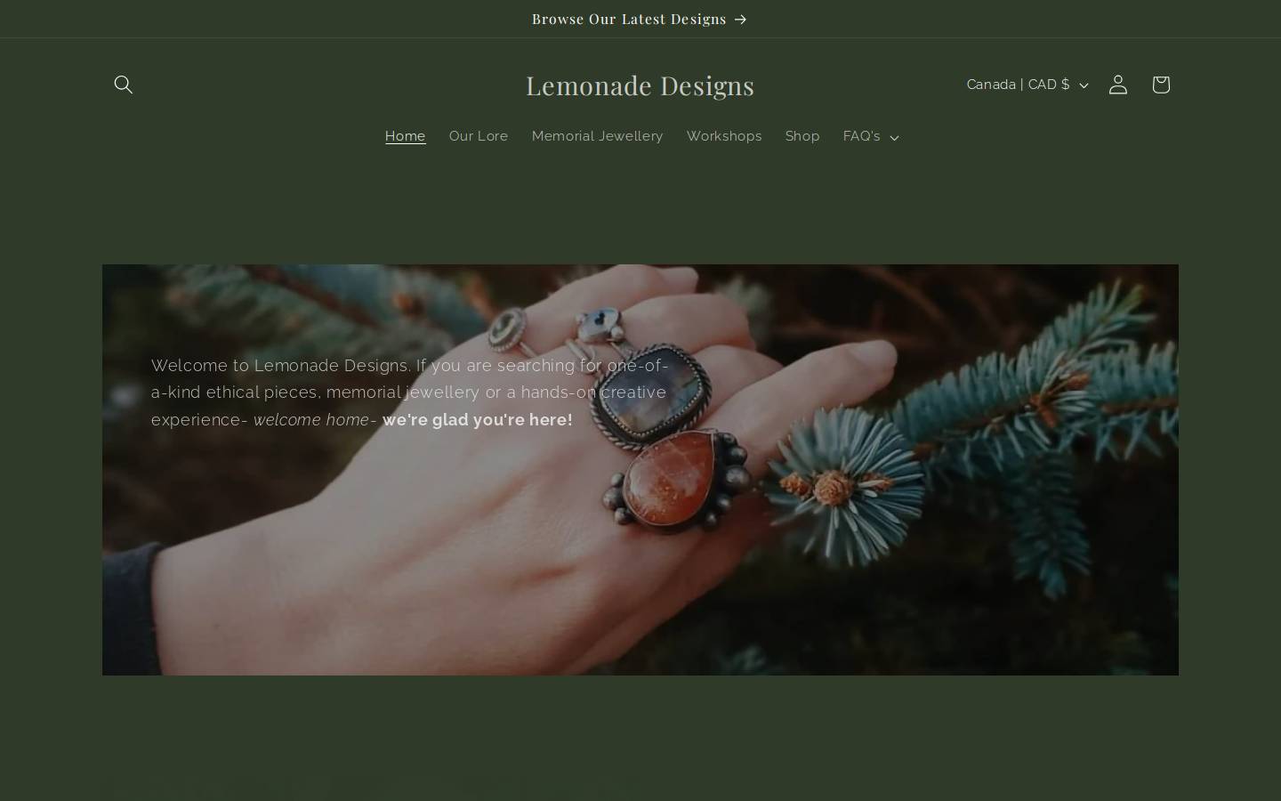 lemonadelifedesigns.com homepage screenshot