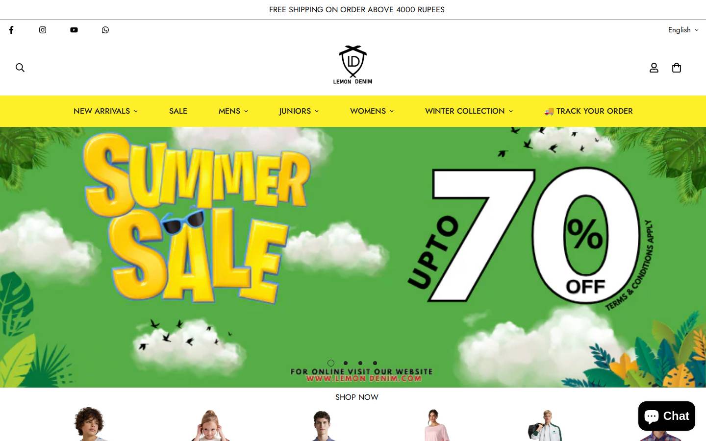 lemondenim.com homepage screenshot