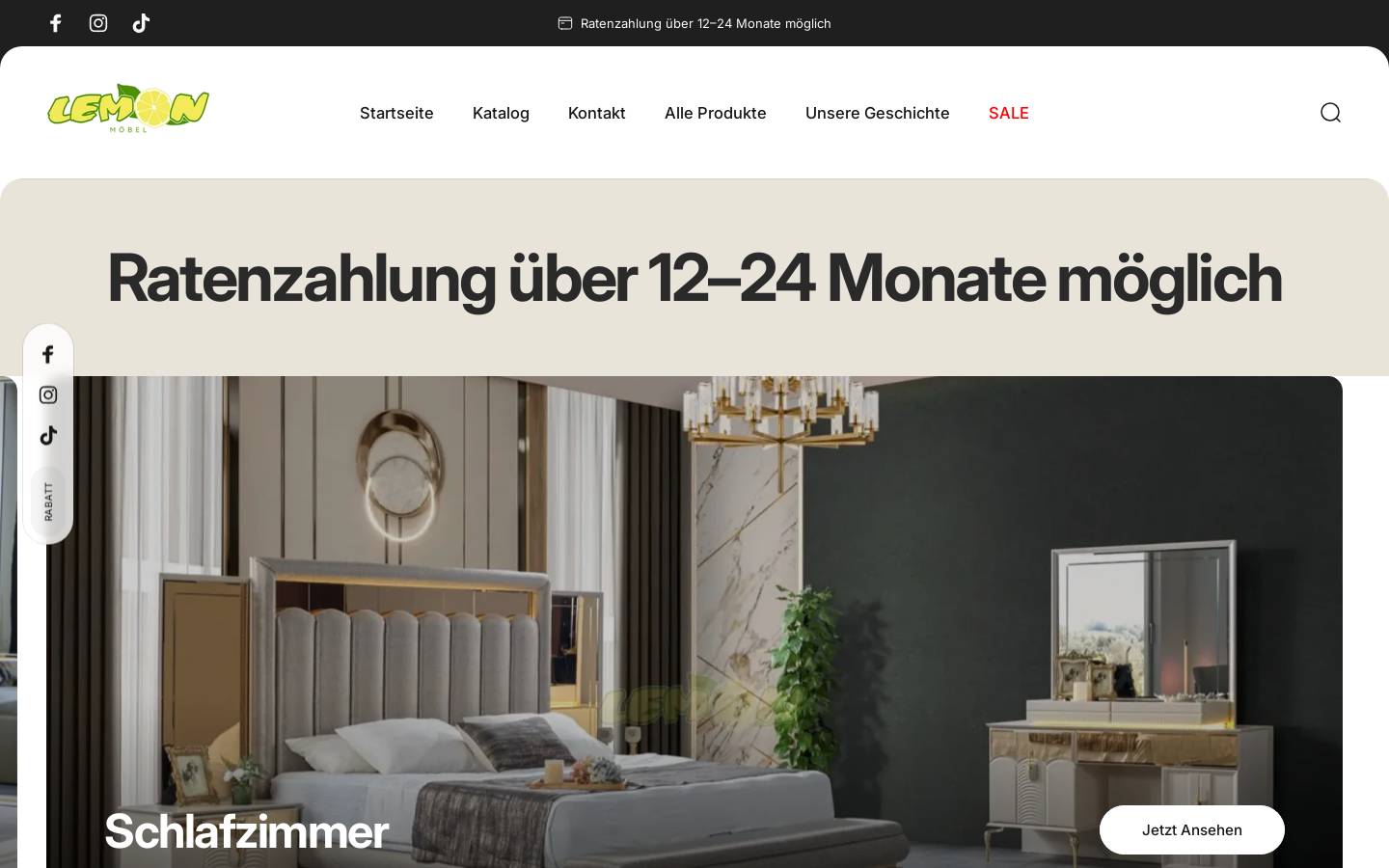 lemonmoebel.ch homepage screenshot