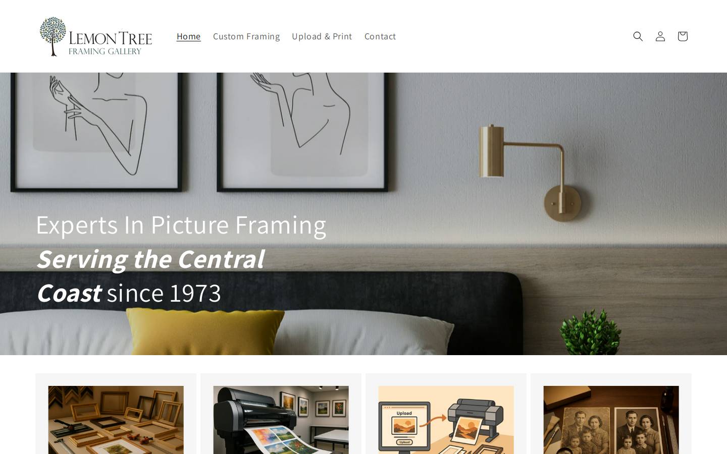 lemontreeframing.com.au homepage screenshot