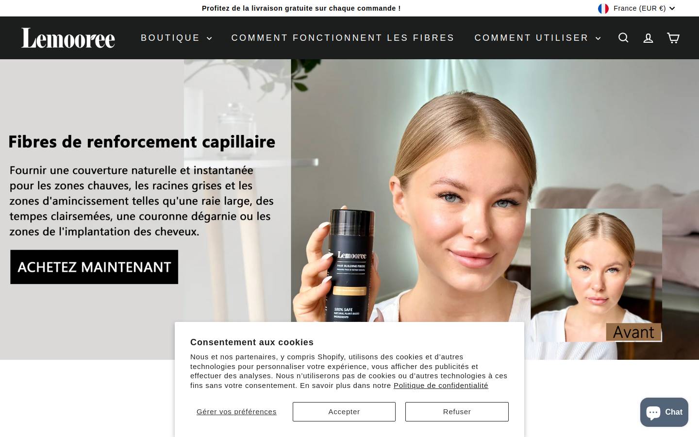 Lemooree homepage screenshot