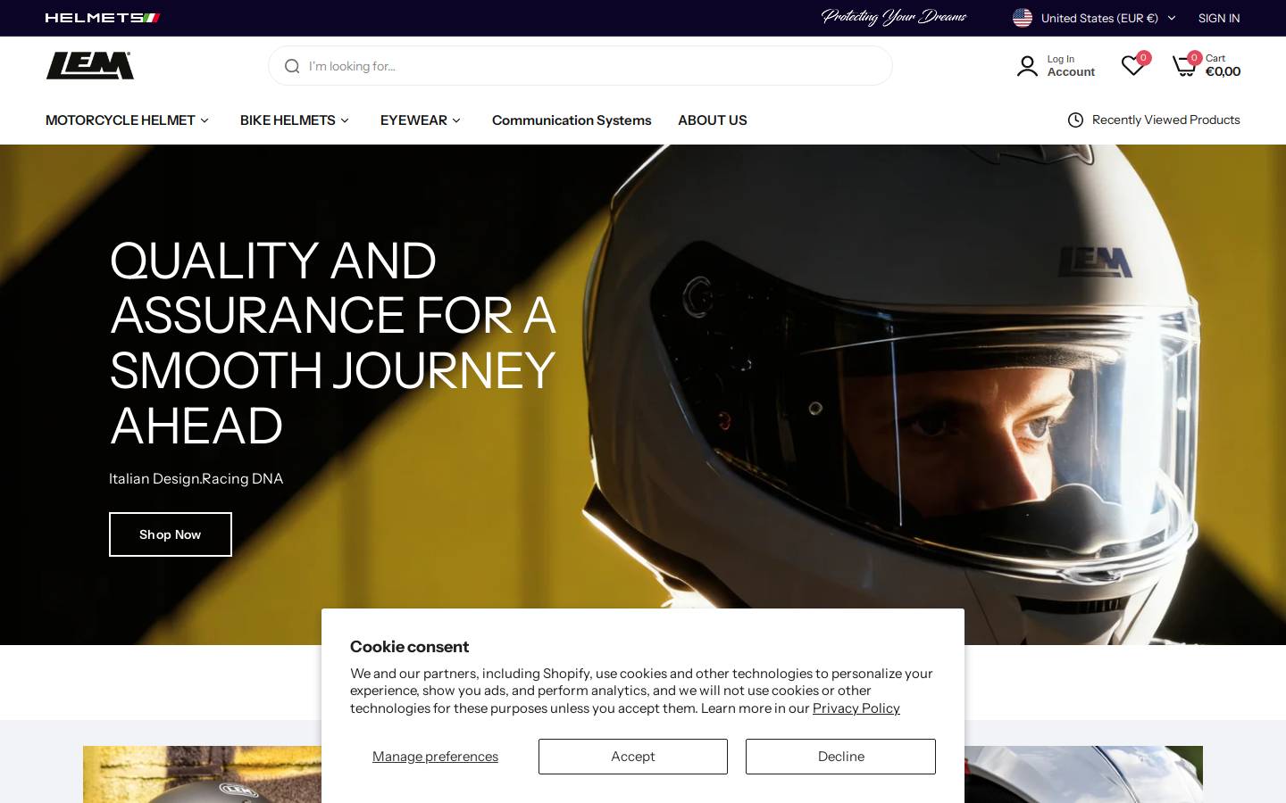 lemsport.com homepage screenshot