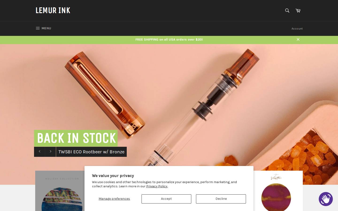 lemurink.com homepage screenshot