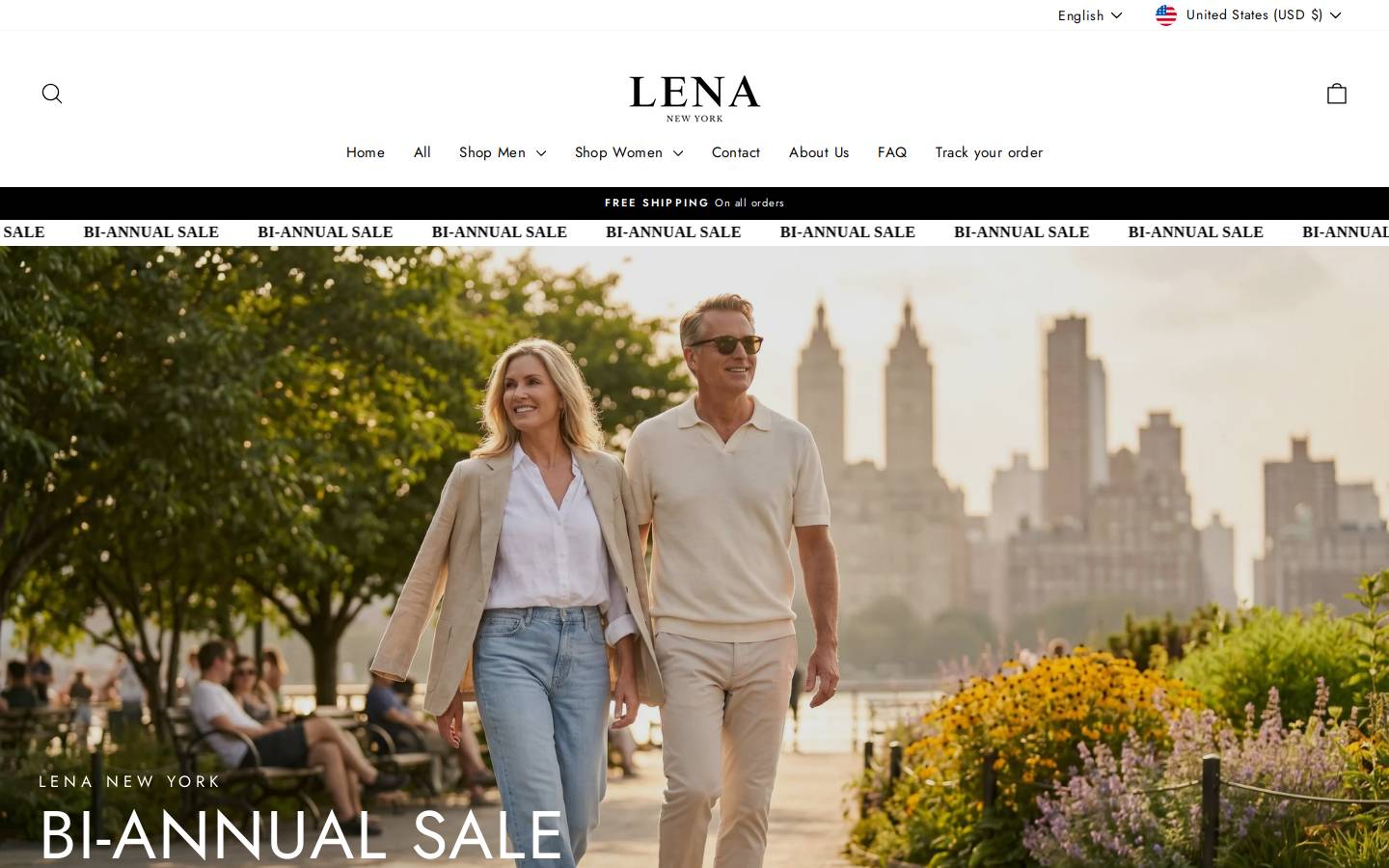 Lena Newyork homepage screenshot