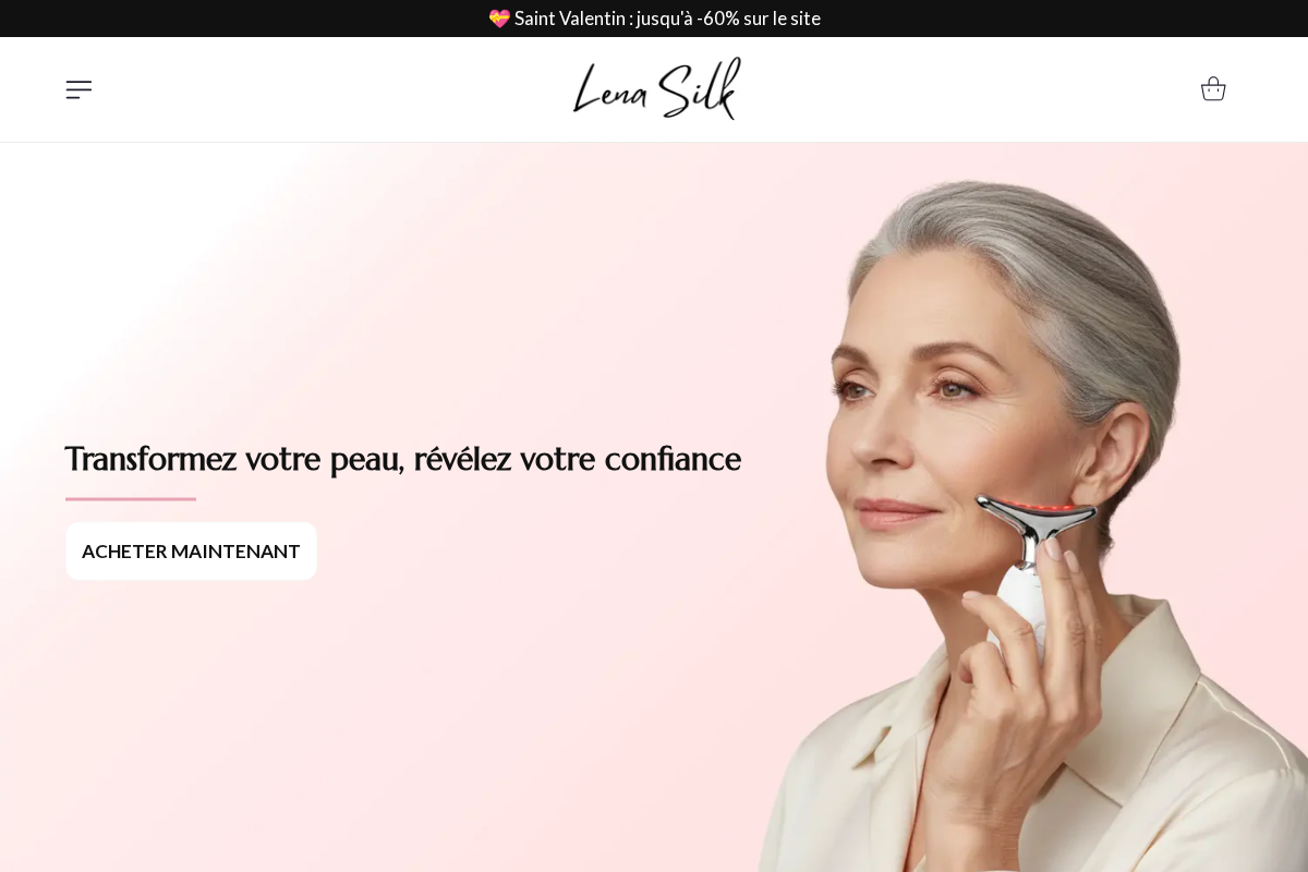 lena-silk.com homepage screenshot