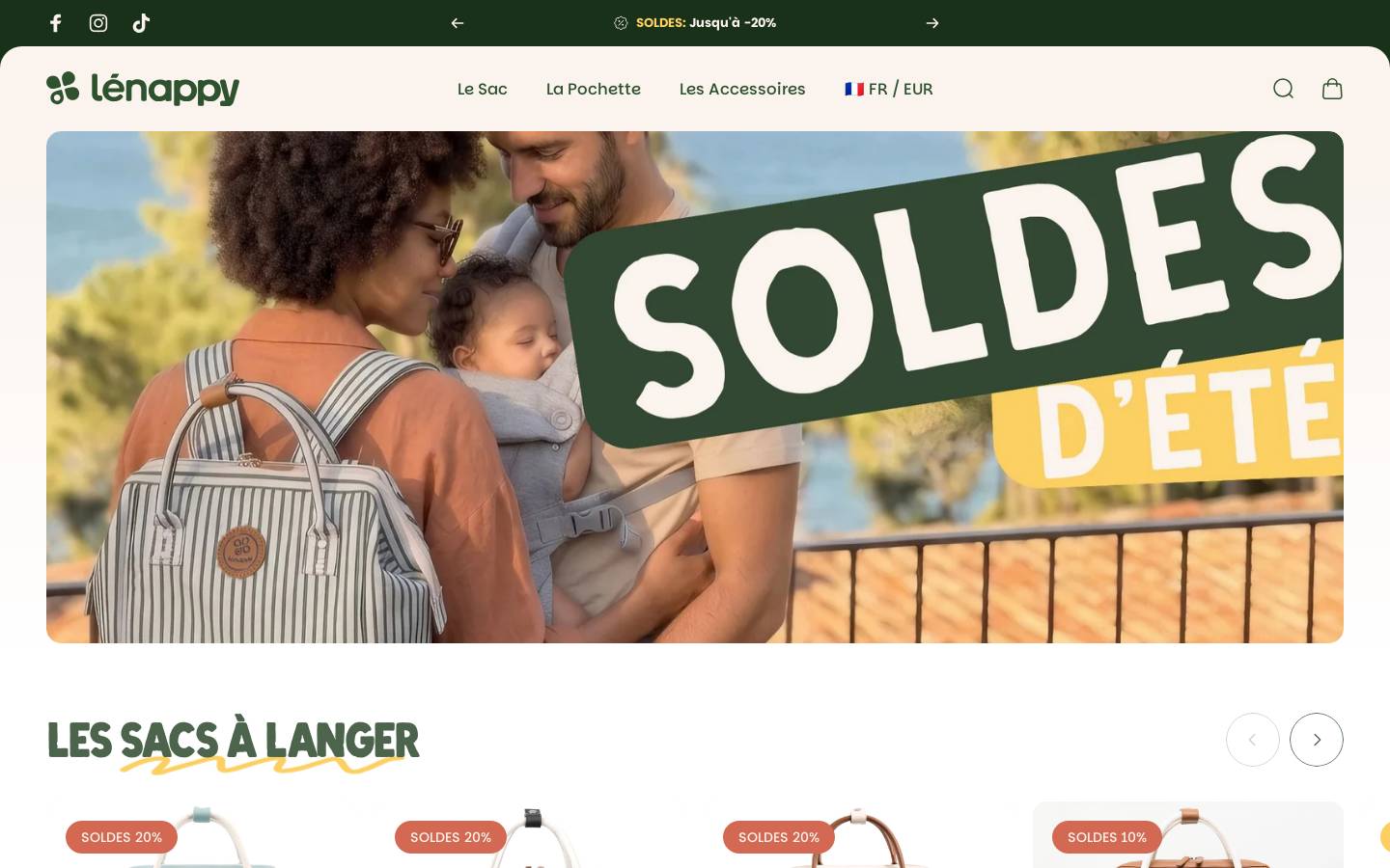 Lénappy homepage screenshot