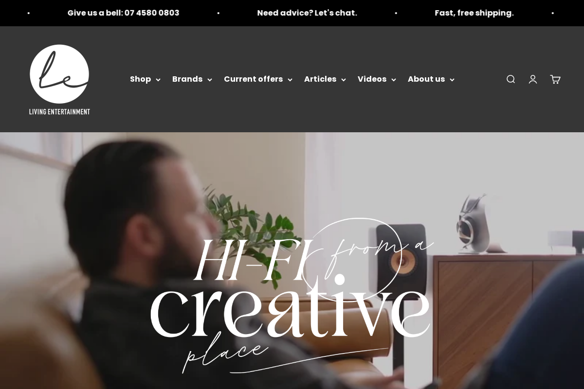 Living Entertainment homepage screenshot