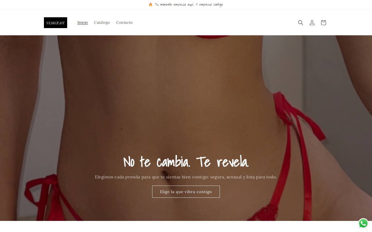 lenceriastarlight.com homepage screenshot