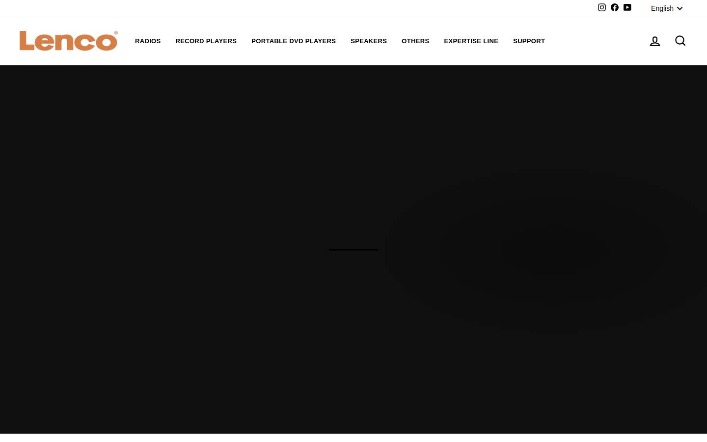 Lenco homepage screenshot
