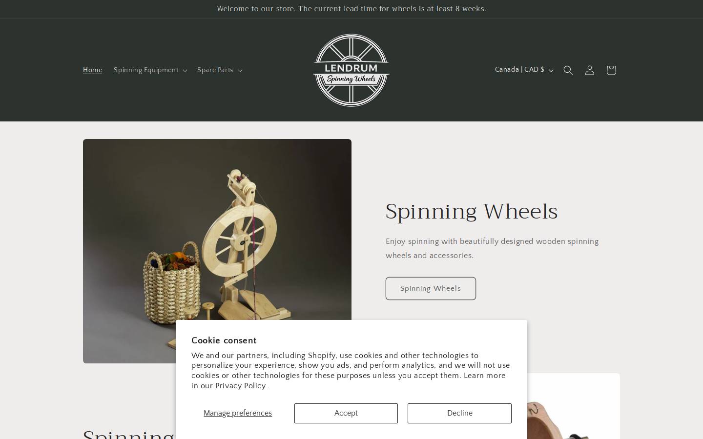 lendrumwheels.ca homepage screenshot