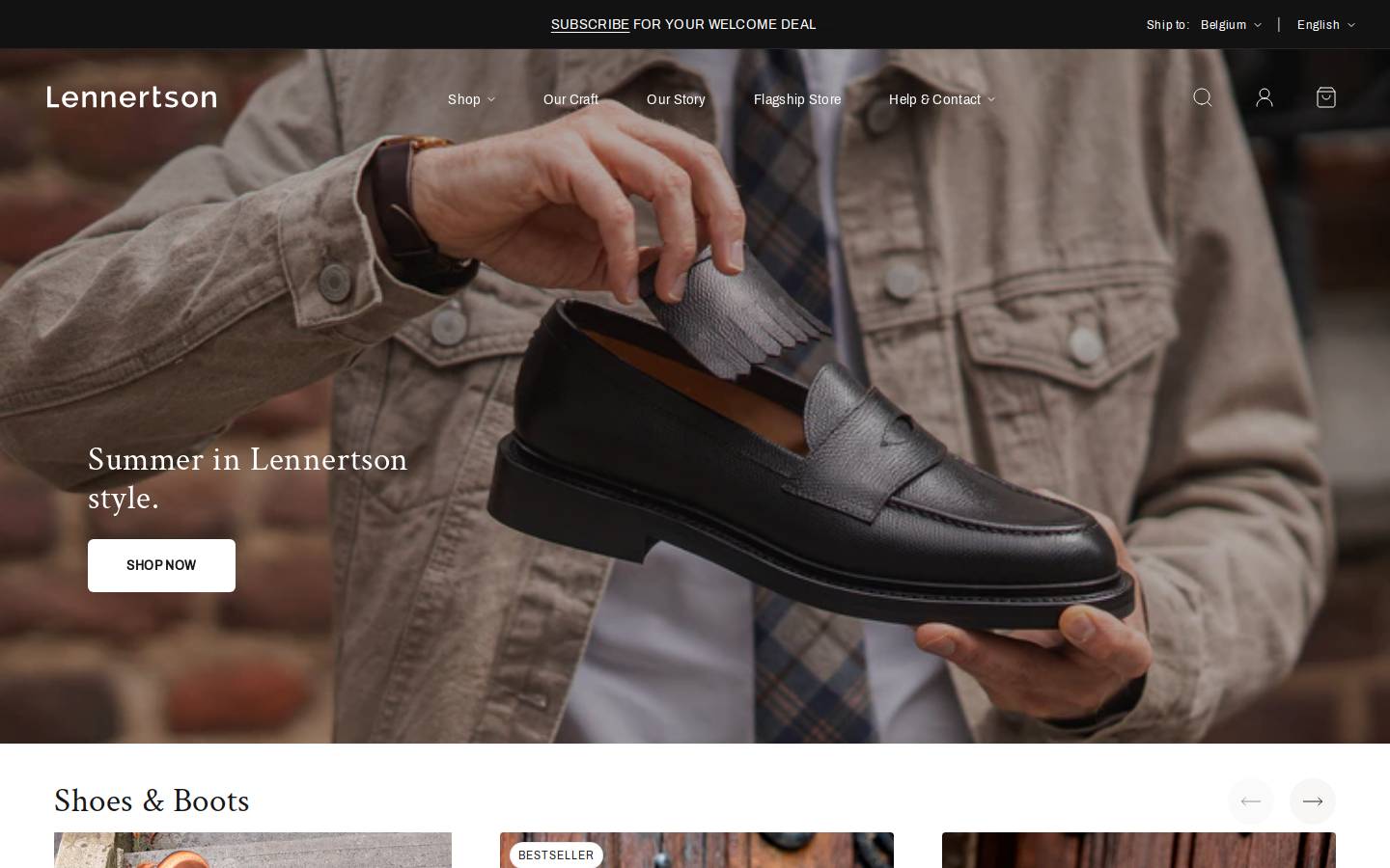 Lennertson homepage screenshot
