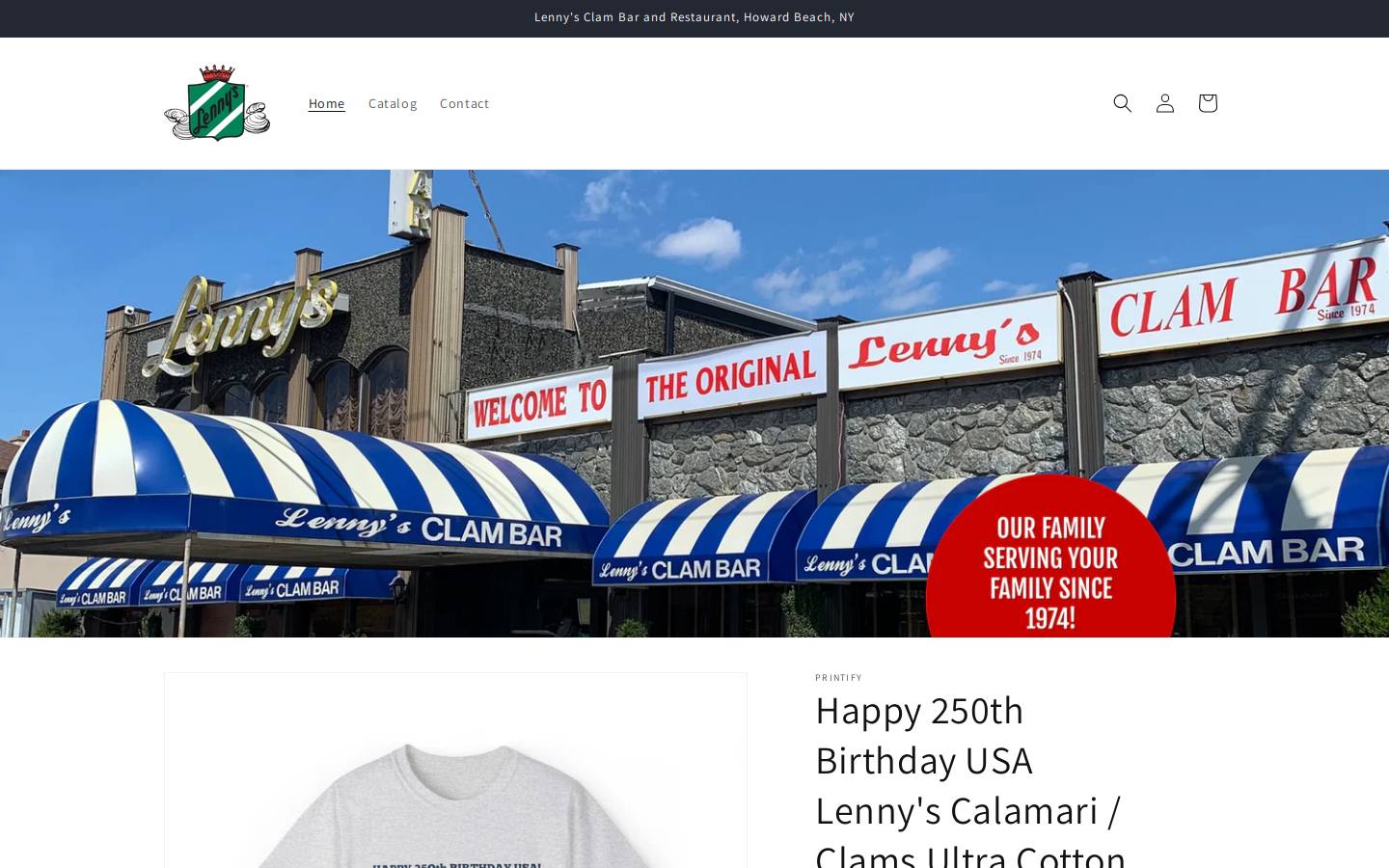 lennysmerch.com homepage screenshot