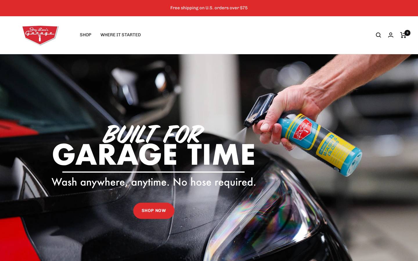 lenosgarage.com homepage screenshot