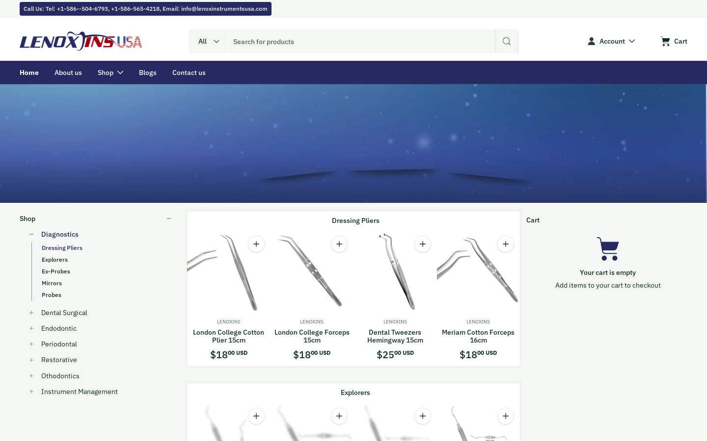 lenoxdent.com homepage screenshot