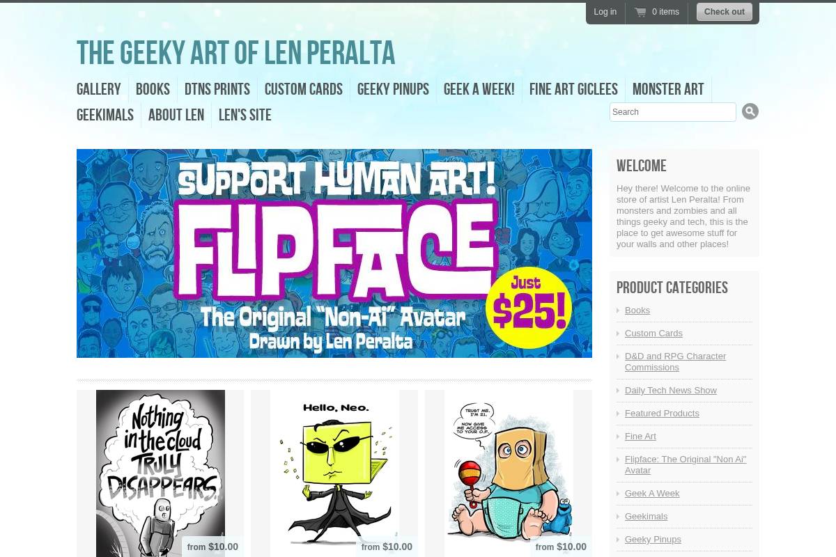 lenperaltastore.com homepage screenshot