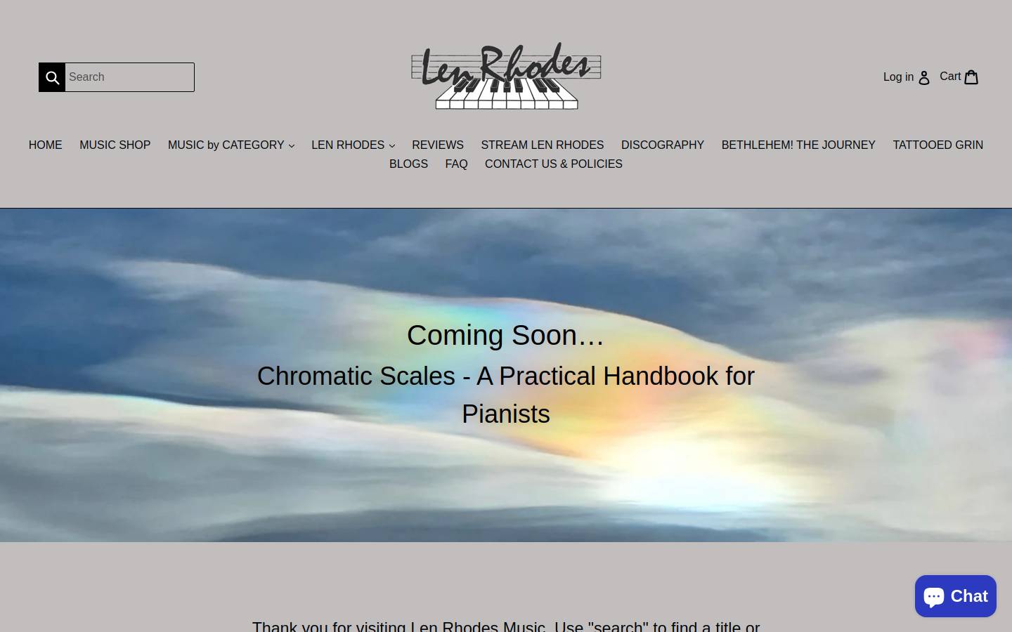 lenrhodesmusic.com homepage screenshot