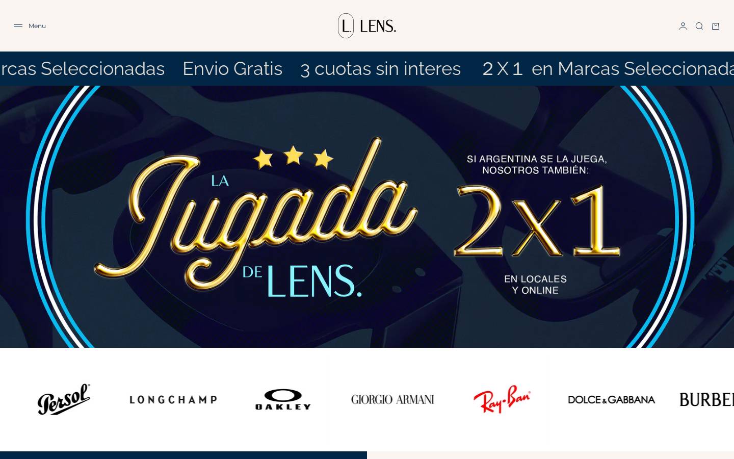 lensargentina.com homepage screenshot