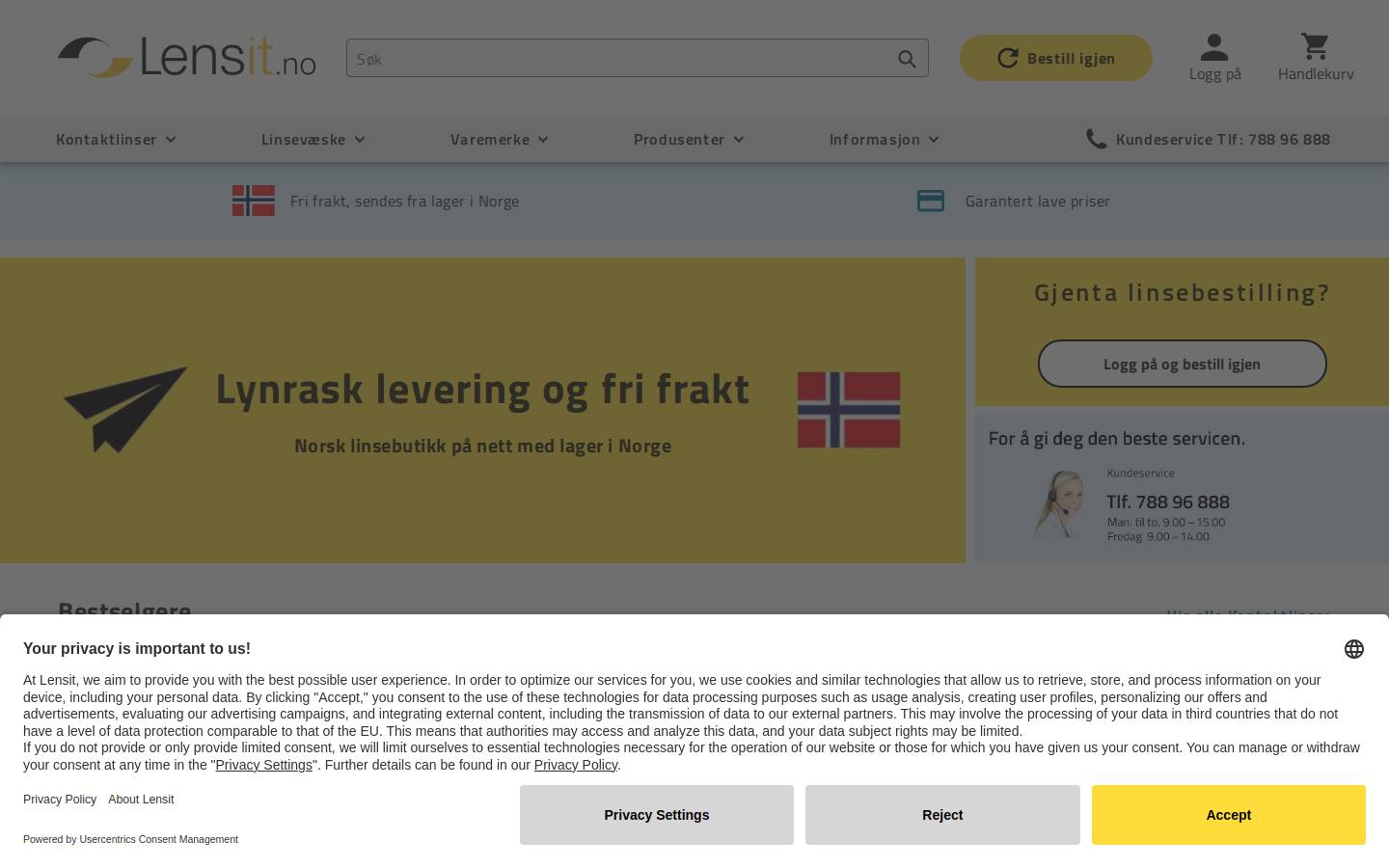 Lensit.no AS homepage screenshot