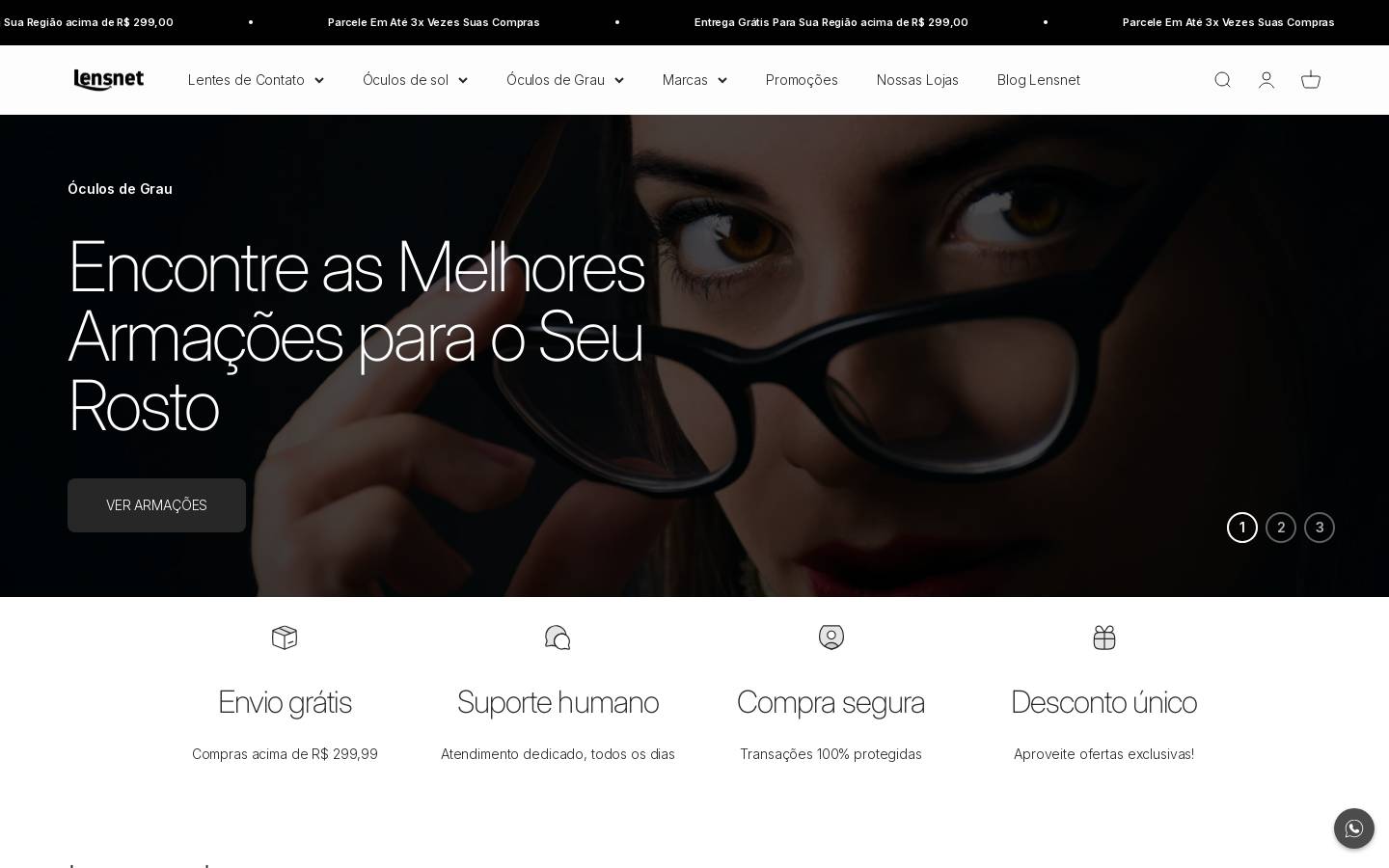 lensnet.com.br homepage screenshot