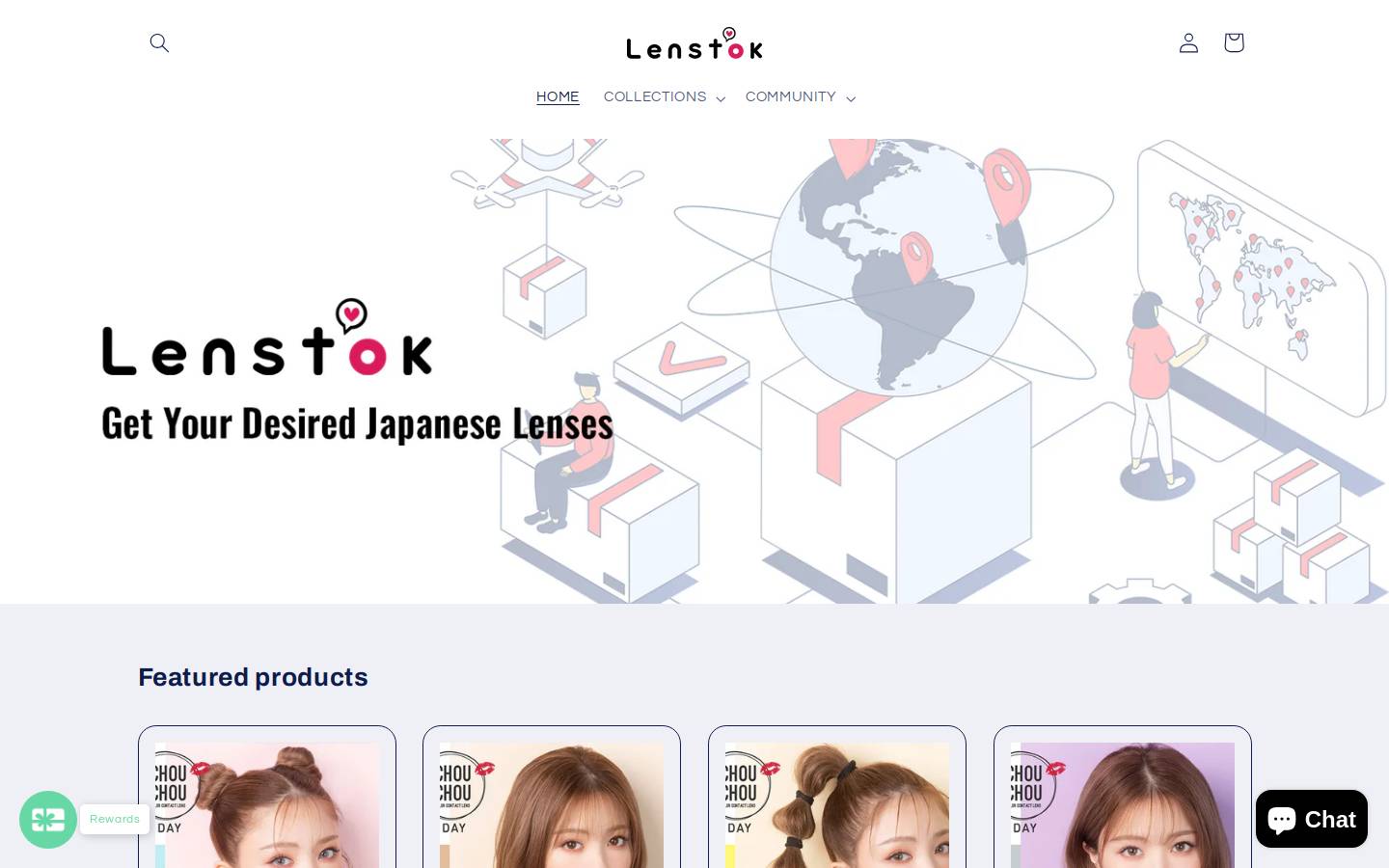 lenstok.com homepage screenshot