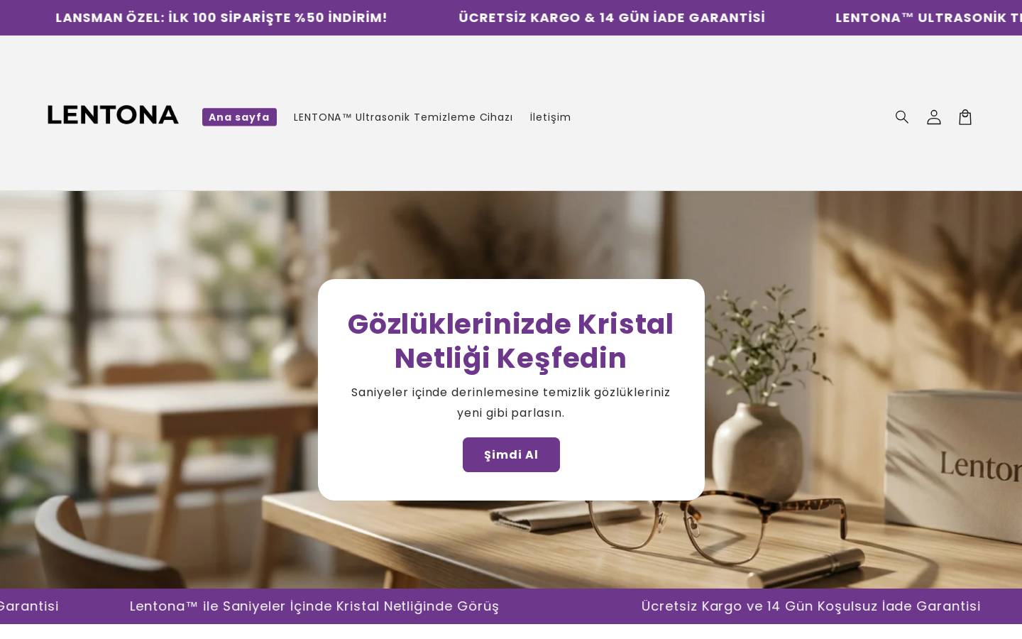 lentona.com homepage screenshot