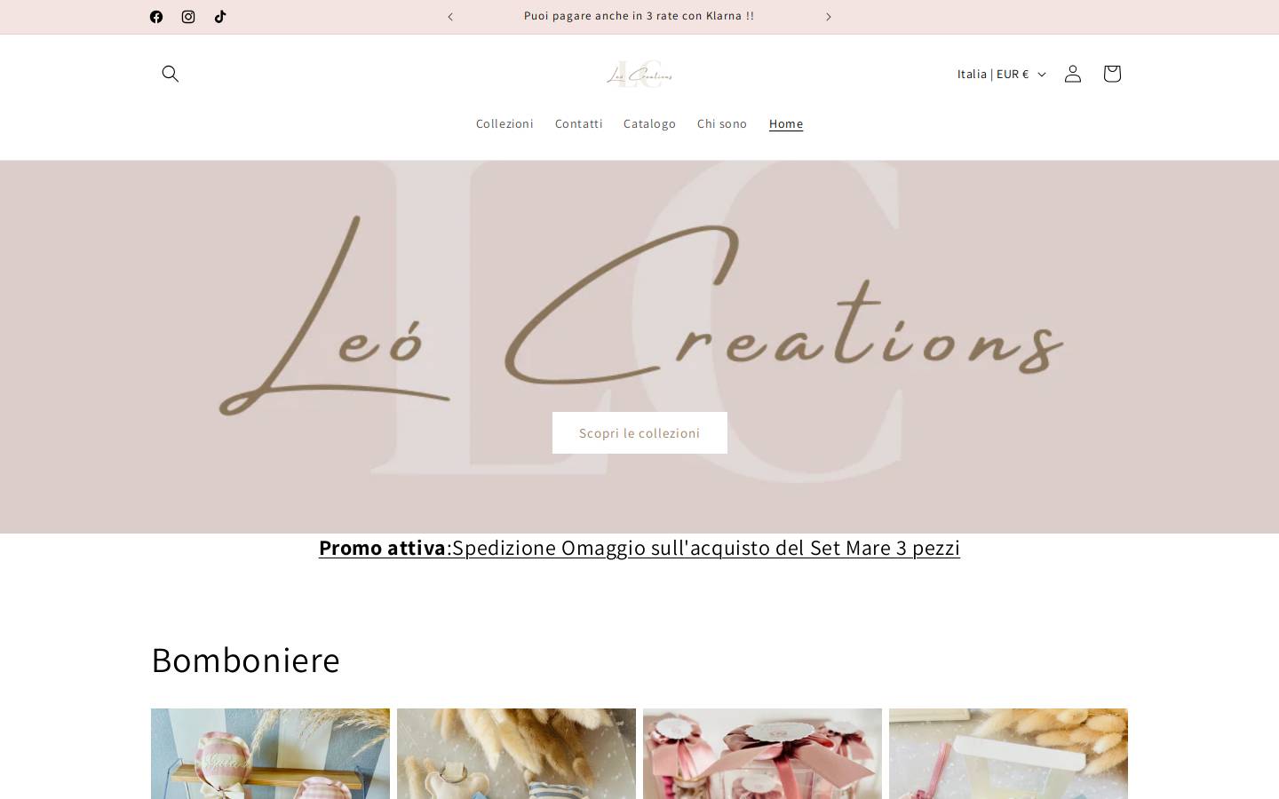 leocreations.it homepage screenshot