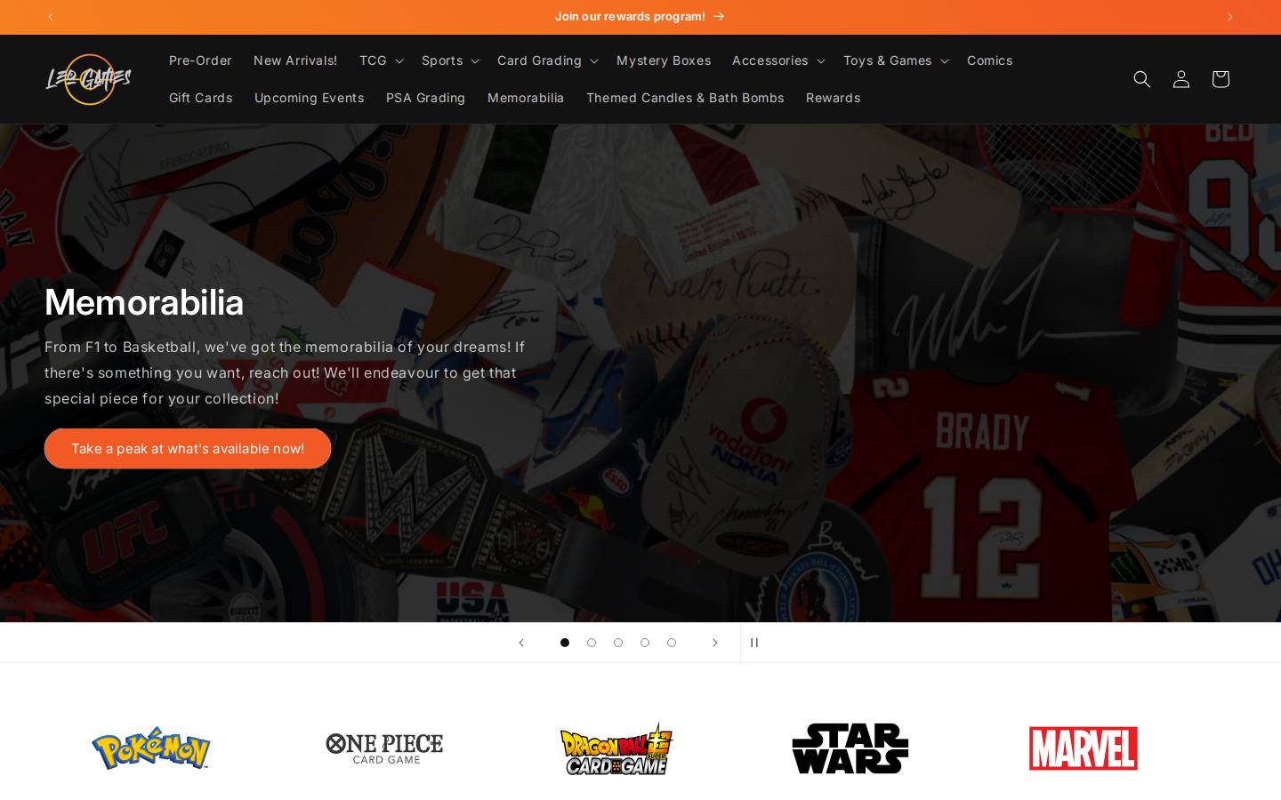 leogames.com.au homepage screenshot